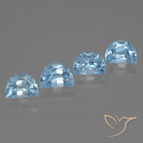 3.79 ctw Blue Topaz Stones, Natural Topaz in Fancy Facet Shape for Sale