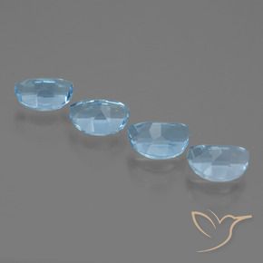Topaz Gemstones in 7 x 5 mm (calibrated) Size for Sale, Topaz Stones in Swiss Blue Color