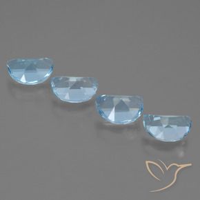 Topaz Gemstones in 7 x 5 mm (calibrated) Size for Sale, Topaz Stones in Sky Blue Color