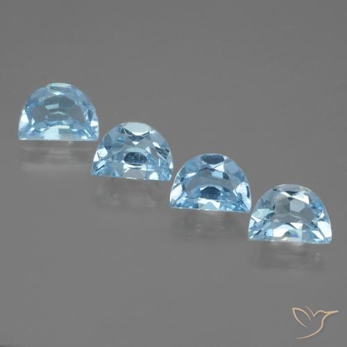 3.46ctw Natural Sky Blue Topaz, Fancy, VVS-VS
