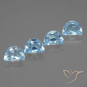3.46 ctw Blue Topaz Stones, Natural Topaz in Fancy Facet Shape for Sale