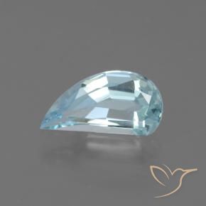 1.42 ct Blue Topaz Stone, Natural Topaz in Half Heart Facet Shape for Sale