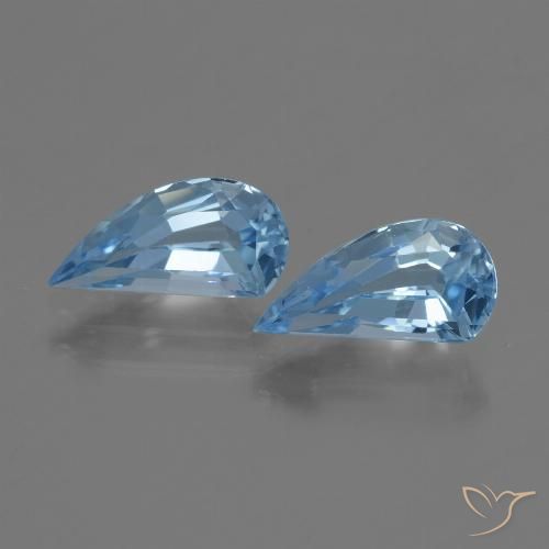2.95 ct Sky Blue Topaz, 10.2 x 5.1 mm Odd Shaped From Brazil, Photo A