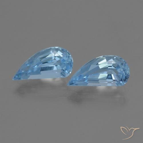 2.68 ct Loose Sky Blue Topaz, 10 x 4.9 mm Odd Shaped From Brazil, Photo A