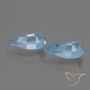 Topaz Gemstones in 10 x 4.9 mm Size for Sale, Topaz Stones in Sky Blue Color