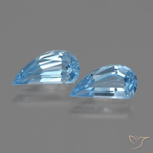2.6 ct Loose Sky Blue Topaz, 10 x 4.9 mm Odd Shaped From Brazil, Photo A