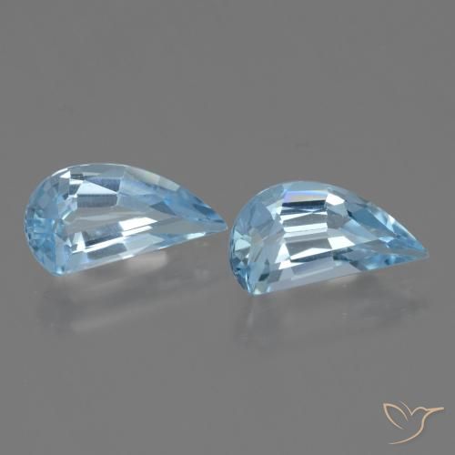 2.76 ctw Blue Topaz Stones, Natural Topaz in Fancy Facet Shape for Sale