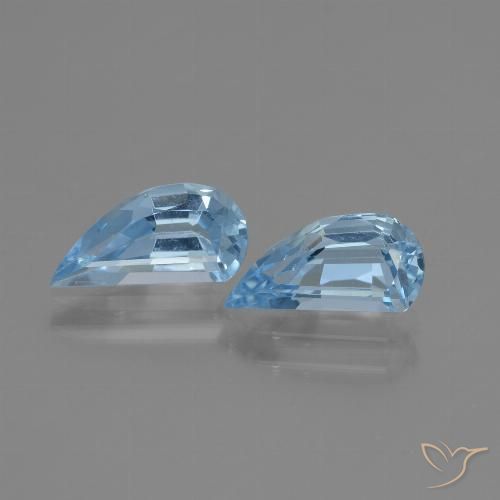 2.8 ct Sky Blue Topaz, 9.9 x 4.9 mm Odd Shaped From Brazil, Photo A