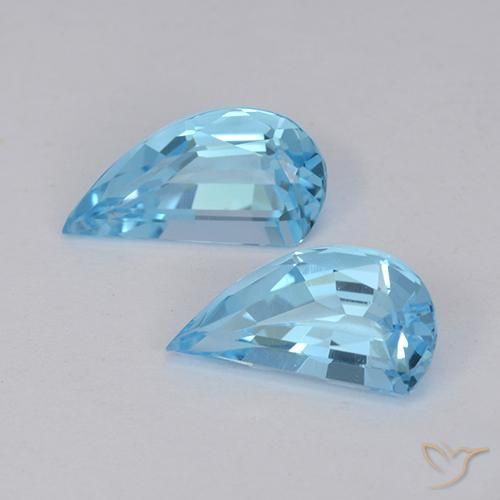 2.78 ctw Blue Topaz Stones, Natural Topaz in Fancy Facet Shape for Sale