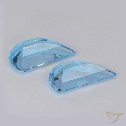 Topaz Gemstones in 10 x 5.1 mm Size for Sale, Topaz Stones in Swiss Blue Color