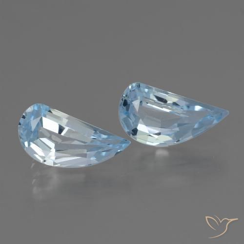 2.79 ct Sky Blue Topaz, 9.8 x 5.1 mm Odd Shaped From Brazil, Photo A