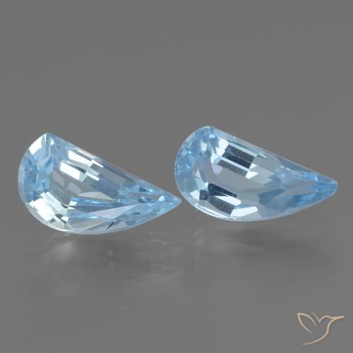 2.64 ct Sky Blue Topaz, 9.8 x 4.9 mm Odd Shaped From Brazil, Photo A