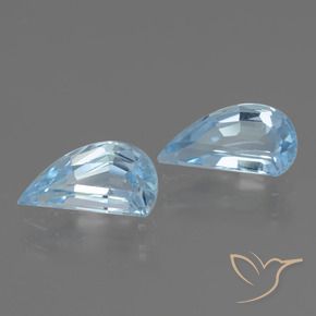 2.64 ctw Blue Topaz Stones, Natural Topaz in Fancy Facet Shape for Sale