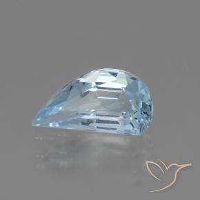 1.50 ct Blue Topaz Stone, Natural Topaz in Half Heart Facet Shape for Sale