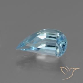 1.36 ct Blue Topaz Stone, Natural Topaz in Half Heart Facet Shape for Sale