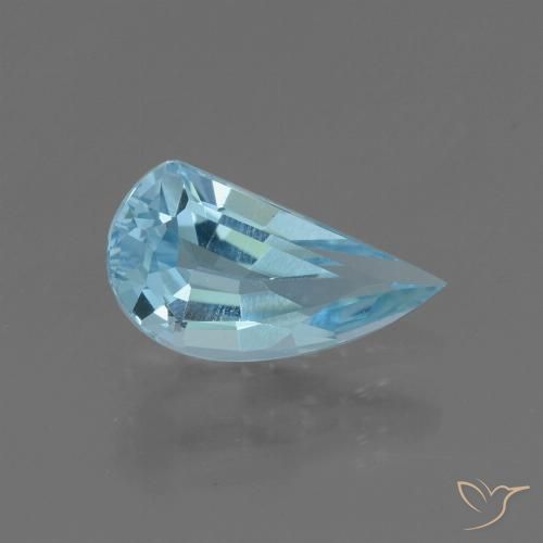 Azul Suizo Topacio Gema - 1.4ct Medio corazón (ID: 436655)