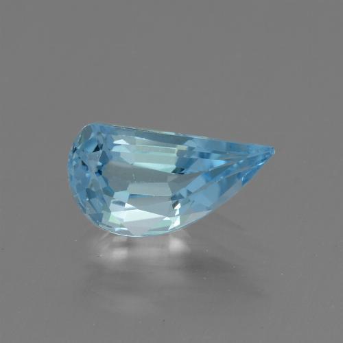 Deep Maya Blue Topas Edelstein - 1.4ct Halbes Herz Facettenschliff (ID: 436662)