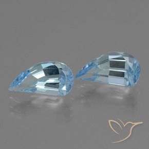 3.04 ctw Blue Topaz Stones, Natural Topaz in Fancy Facet Shape for Sale