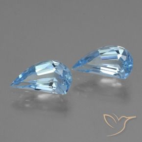 2.71 ctw Blue Topaz Stones, Natural Topaz in Fancy Facet Shape for Sale