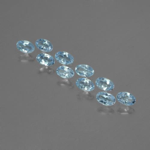 Sky Blue Topaz Gem - 0.3ct Oval Facet (ID: 436871)