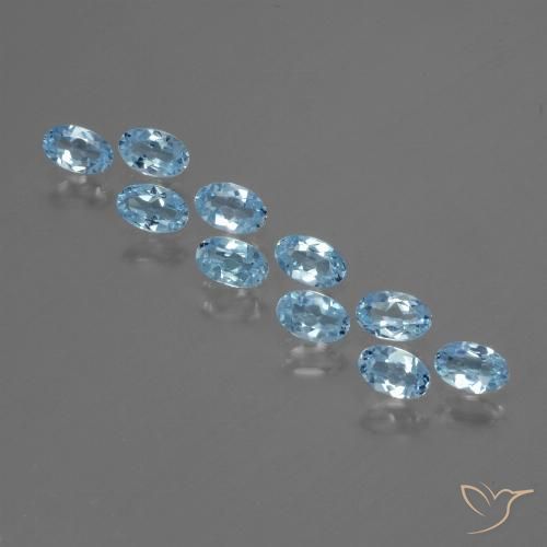 2.93ctw Natural Sky Blue Topaz, Oval, VS