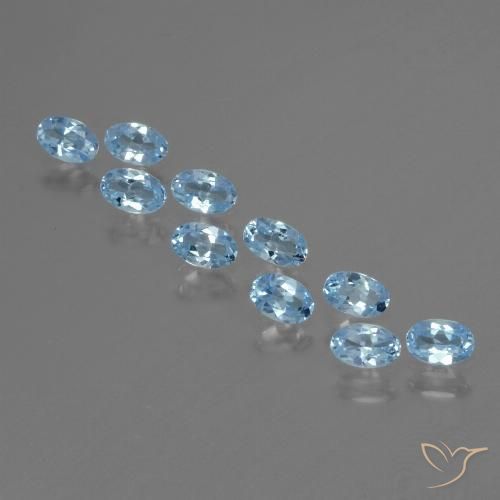 2.95ctw Natural Swiss Blue Topaz, Oval, VS