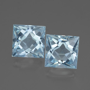 3.1ct Princess-Cut Sky Blue Topaz Gem for sale 3.1ct Princess-Cut Sky Blue Topaz Gem (ID: 436921)