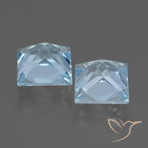 Topaz Gemstones in 8 x 8 mm (calibrated) Size for Sale, Topaz Stones in Sky Blue Color