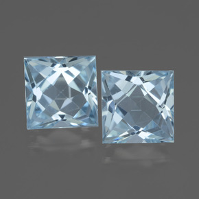 Himmerlblau Topas Edelstein - 3.1ct Prinzess-Schliff (ID: 436925)