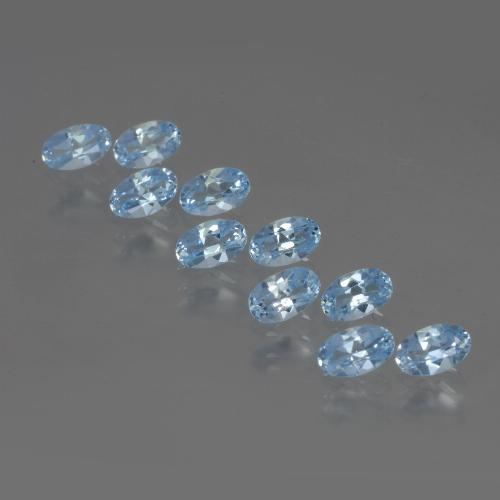 Celeste Topazio Gem - 0.3ct Ovale sfaccettato (ID: 437015)