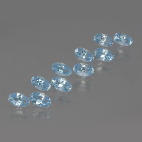 Небесно Голубой Топаз Камень - 0.3ct Фасетный Овал (ID: 437016)