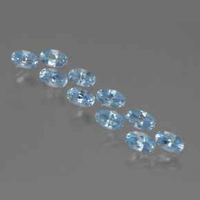 Небесно Голубой Топаз Камень - 0.3ct Фасетный Овал (ID: 437017)