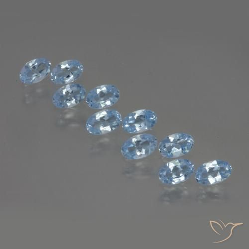 2.87ctw Natural Sky Blue Topaz, Oval, VS