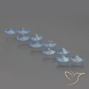 Topaz Gemstones in 5.2 x 3.3 mm Size for Sale, Topaz Stones in Sky Blue Color