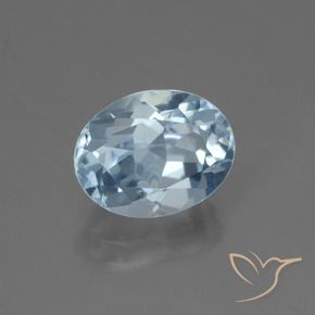 2.48 ct Blue Topaz Stone, Natural Topaz in Oval Facet Shape for Sale