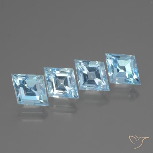 Azul Cielo Topacio Gema - 1.3ct Faceta de Rómbico (ID: 437107)