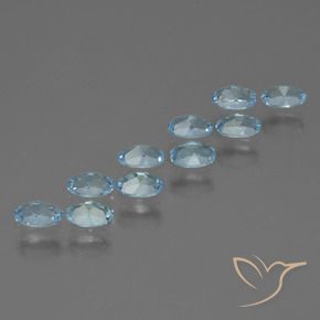 Topaz Gemstones in 5.1 x 3.2 mm Size for Sale, Topaz Stones in Sky Blue Color