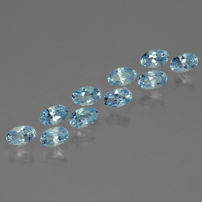 Небесно Голубой Топаз Камень - 0.3ct Фасетный Овал (ID: 437160)