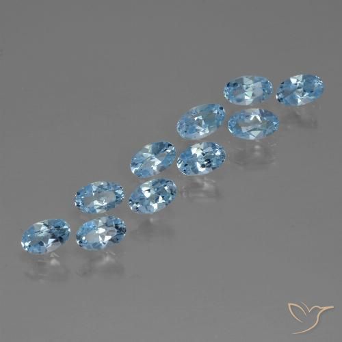 3.06ctw Natural Sky Blue Topaz, Oval, VS