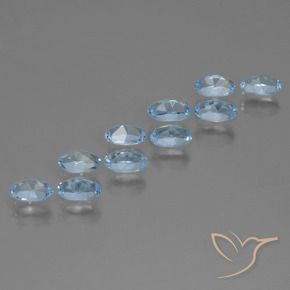 Topaz Gemstones in 5.3 x 3.3 mm Size for Sale, Topaz Stones in Sky Blue Color