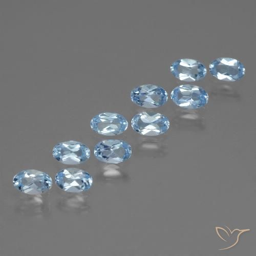 2.94ctw Natural Sky Blue Topaz, Oval, VS
