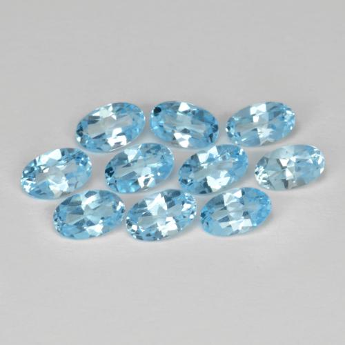 Небесно Голубой Топаз Камень - 0.3ct Фасетный Овал (ID: 437167)