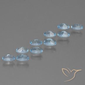 Topaz Gemstones in 5.2 x 3.2 mm Size for Sale, Topaz Stones in Sky Blue Color