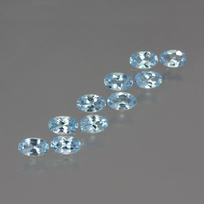 Небесно Голубой Топаз Камень - 0.3ct Фасетный Овал (ID: 437303)