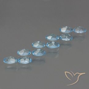 Topaz Gemstones in 5.3 x 3.3 mm Size for Sale, Topaz Stones in Sky Blue Color