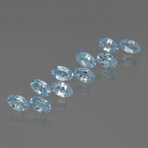 Небесно Голубой Топаз Камень - 0.3ct Фасетный Овал (ID: 437306)