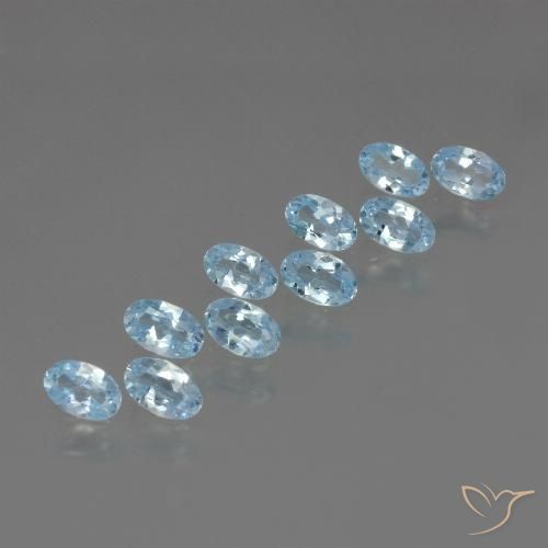 2.86ctw Natural Sky Blue Topaz, Oval, VS