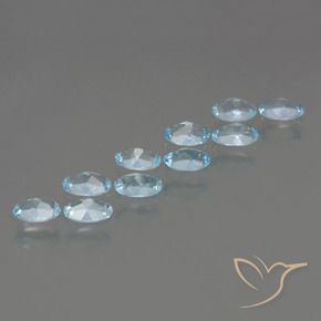 Topaz Gemstones in 5.2 x 3.2 mm Size for Sale, Topaz Stones in Sky Blue Color