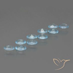 Topaz Gemstones in 5.1 x 3.2 mm Size for Sale, Topaz Stones in Swiss Blue Color
