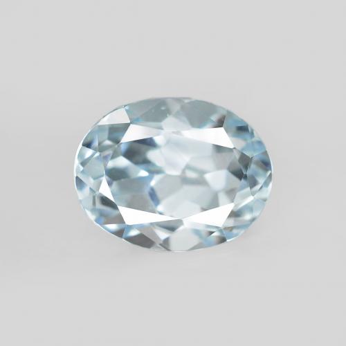 2.57ct Natural Baby Blue Topaz, Oval, VVS-VS